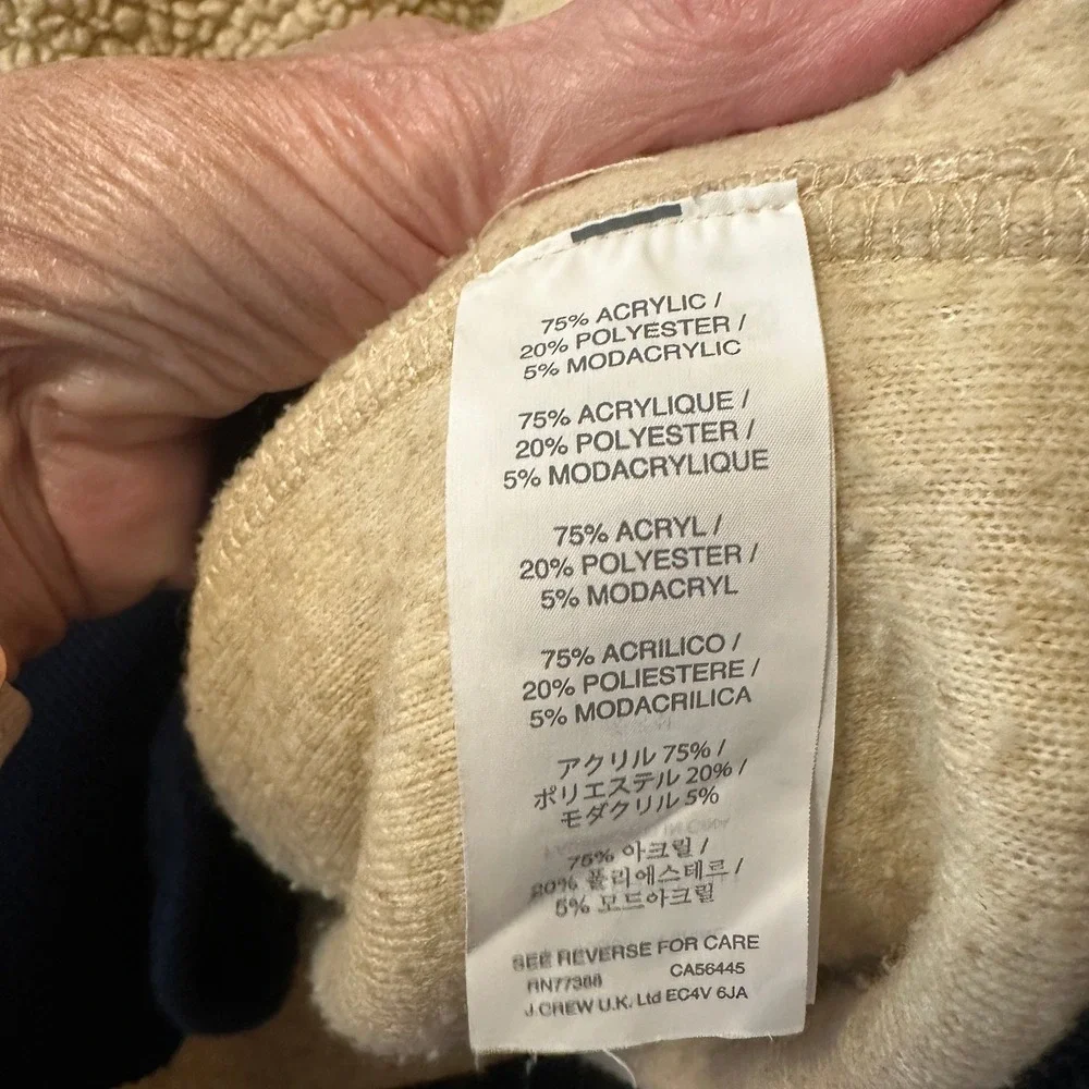 J. Crew Mens XL Pullover Fleece Button Sherpa‎ Sweater The Sporting Life Beige